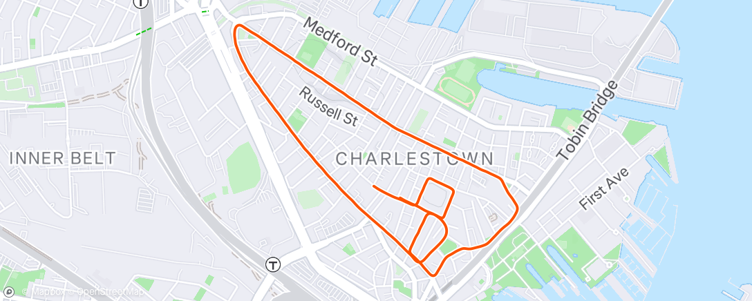 Map of the activity, Battle of Bunker Hill 5K