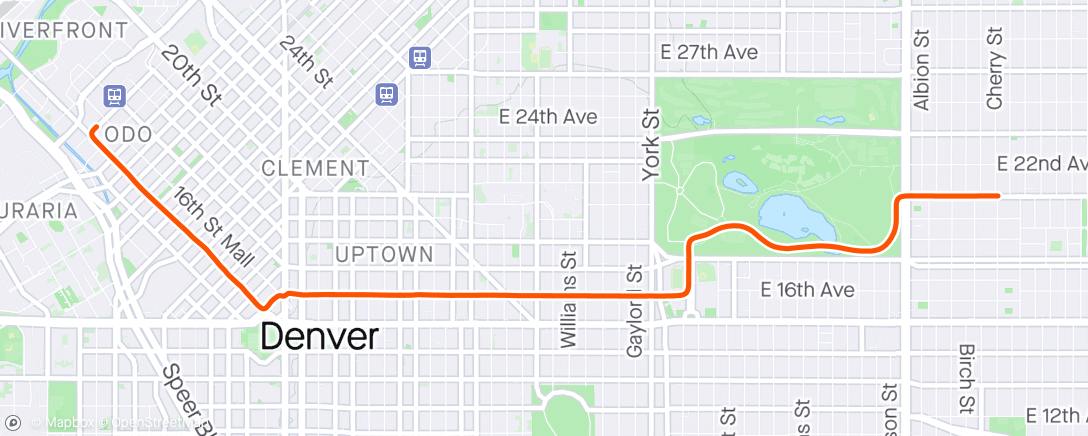 Map of the activity, FF1 LVL short commute (Union Station)