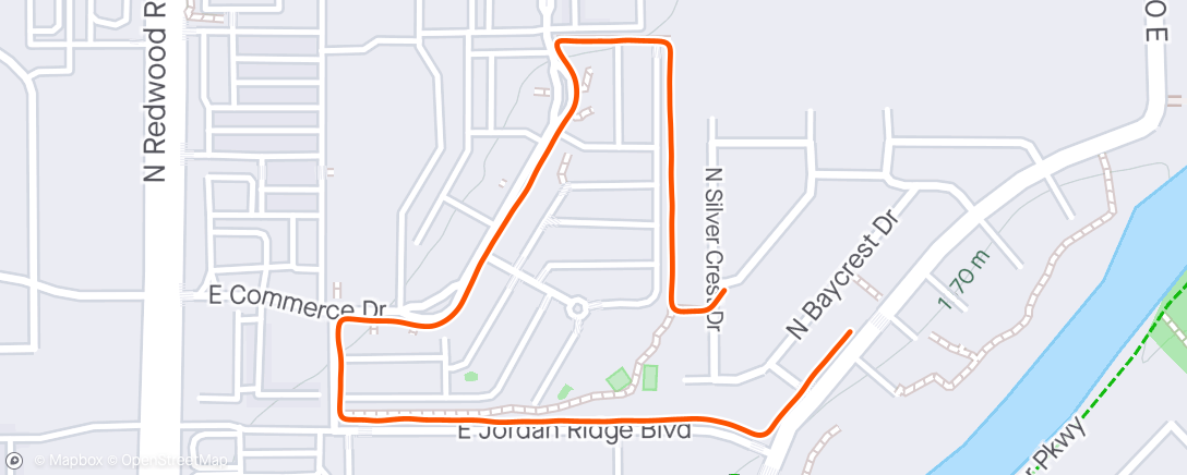 Map of the activity, Night Run