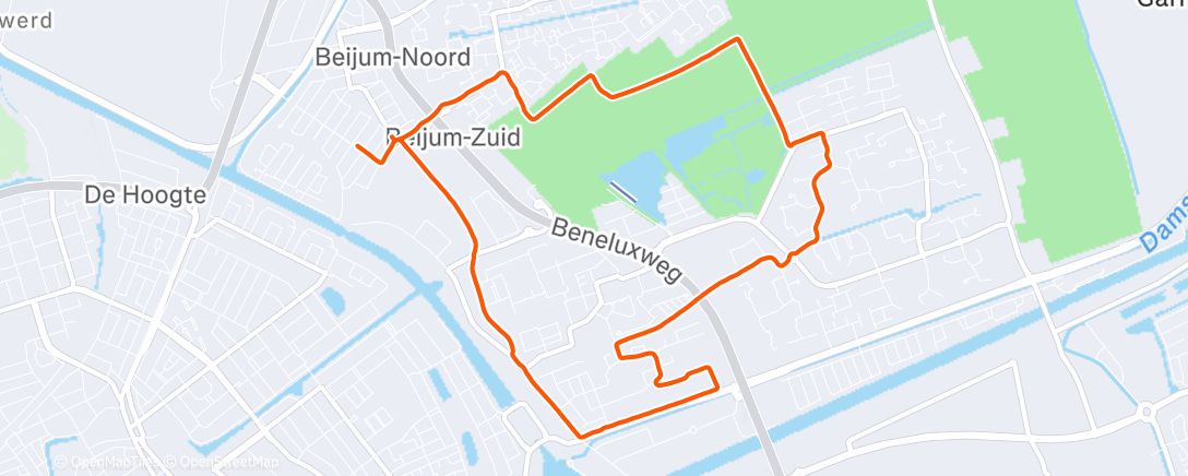 Map of the activity, Ochtendloop