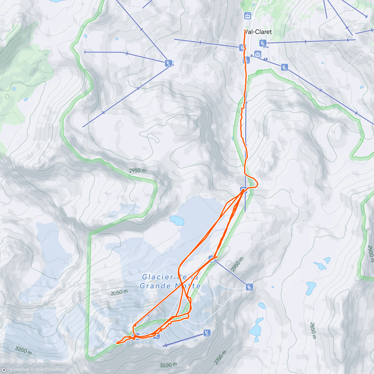 Map of the activity, Ski de randonnée le matin