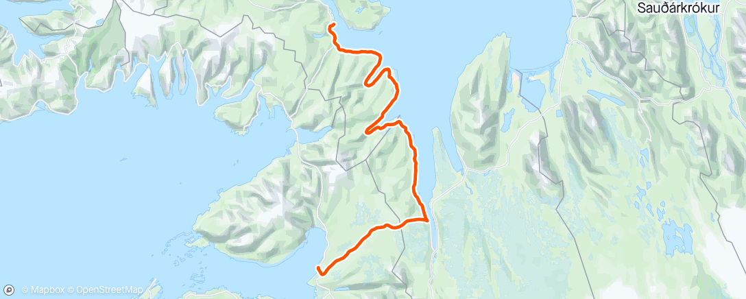 アクティビティ「West Fjords gravel bikepack day 9 FINISHED」の地図