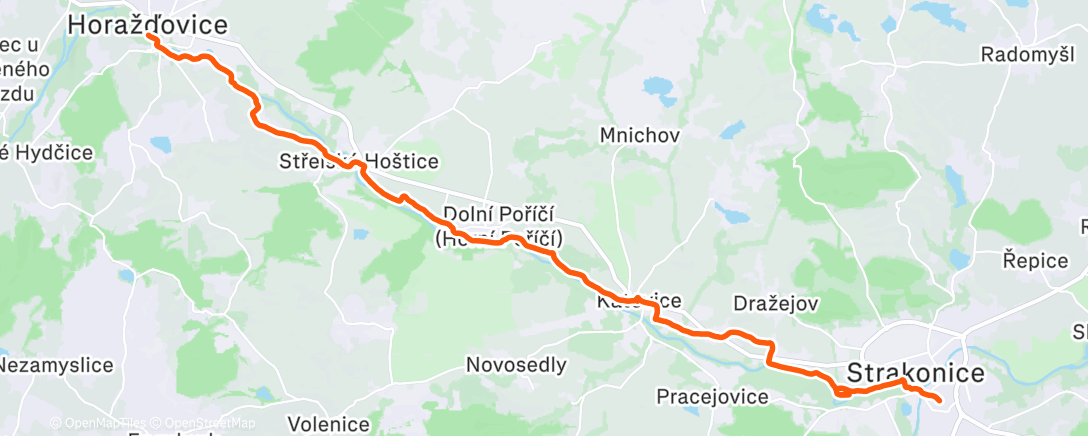 Map of the activity, Morning Hike