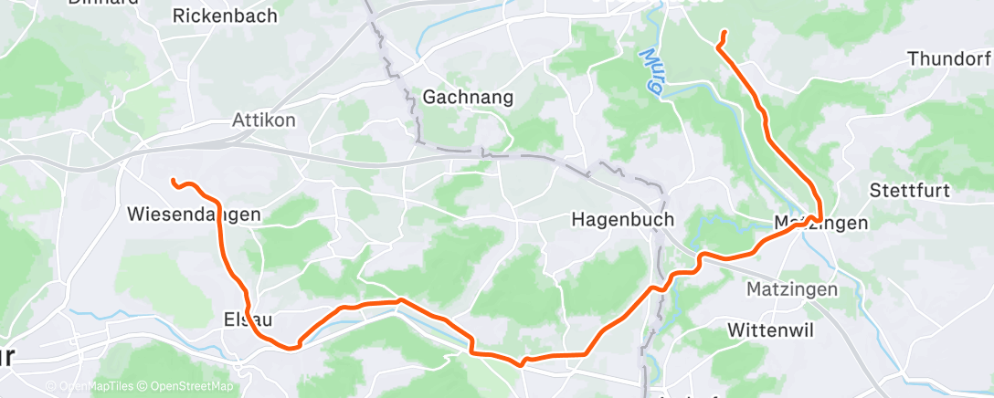 Карта физической активности (Fahrt am Nachmittag)