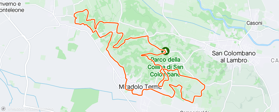 Map of the activity, Tapasciata Miradolo