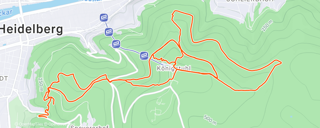 Map of the activity, Mountainbike-Fahrt am Nachmittag