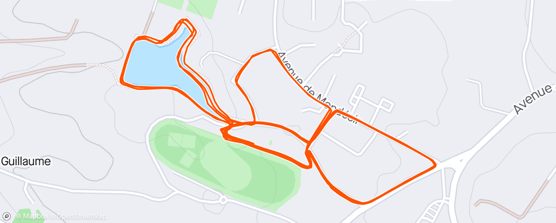 Map of the activity, Fartlek route / Mac