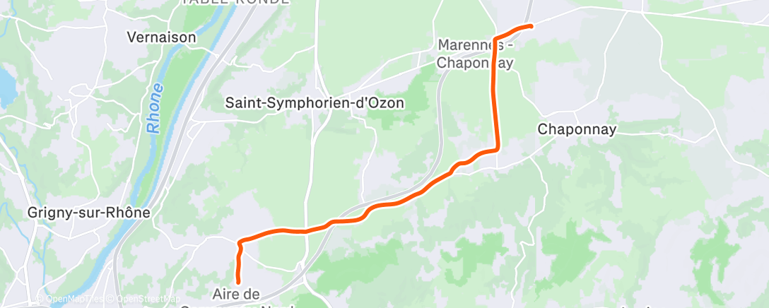 Map of the activity, Aller job 🚴‍♀️
