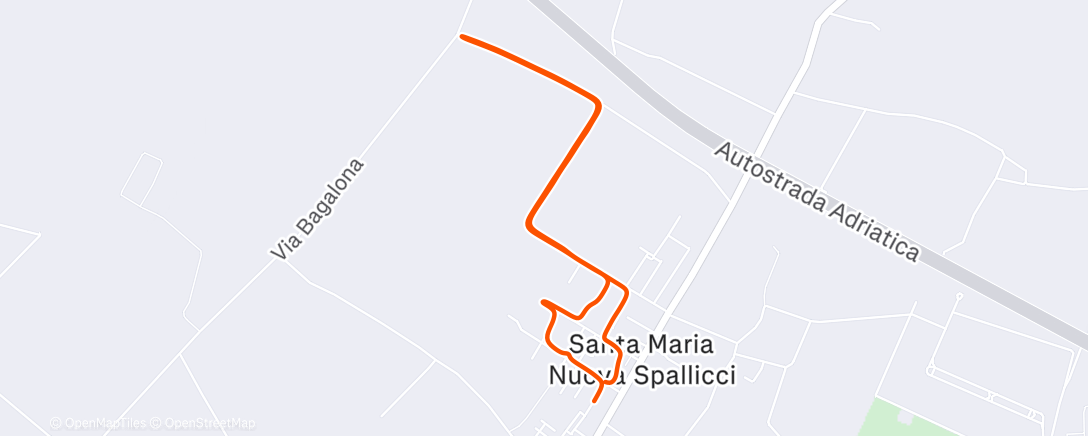 Map of the activity, Camminata dell'ora di pranzo