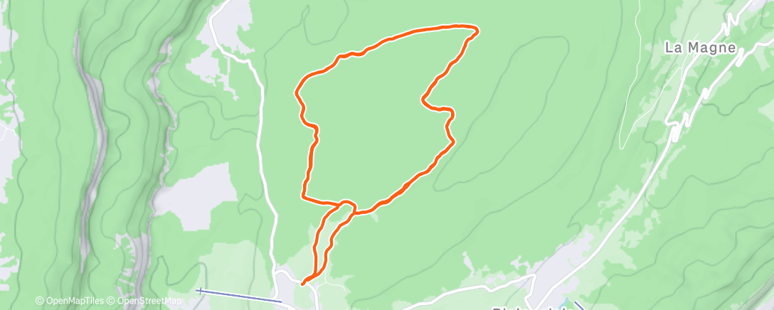 Map of the activity, Ski nordique dans l'après-midi