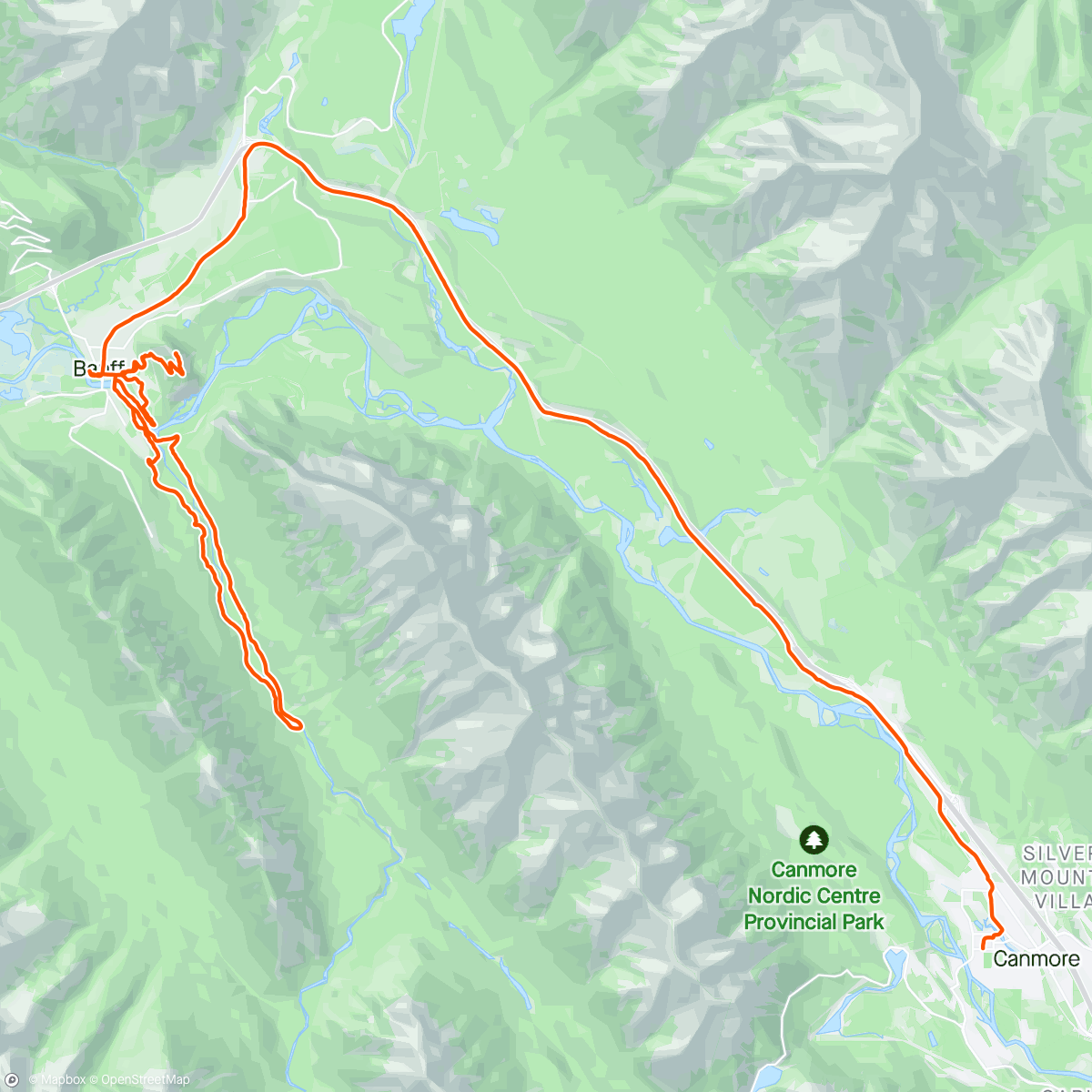 Mapa da atividade, Run Uphill, then Run Home