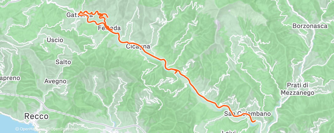 Map of the activity, 03/02/2026 Coreglia Ligure, Liguria, Italy