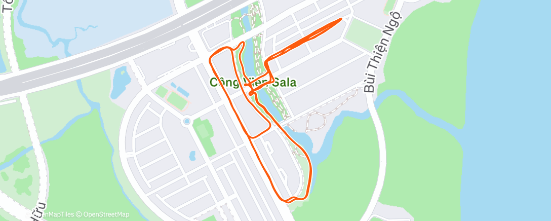 Map of the activity, Morning Run