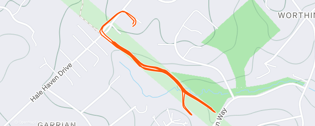 Map of the activity, Morning Run