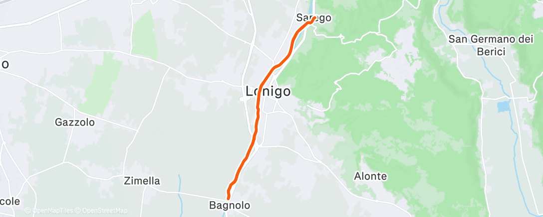 Map of the activity, Running