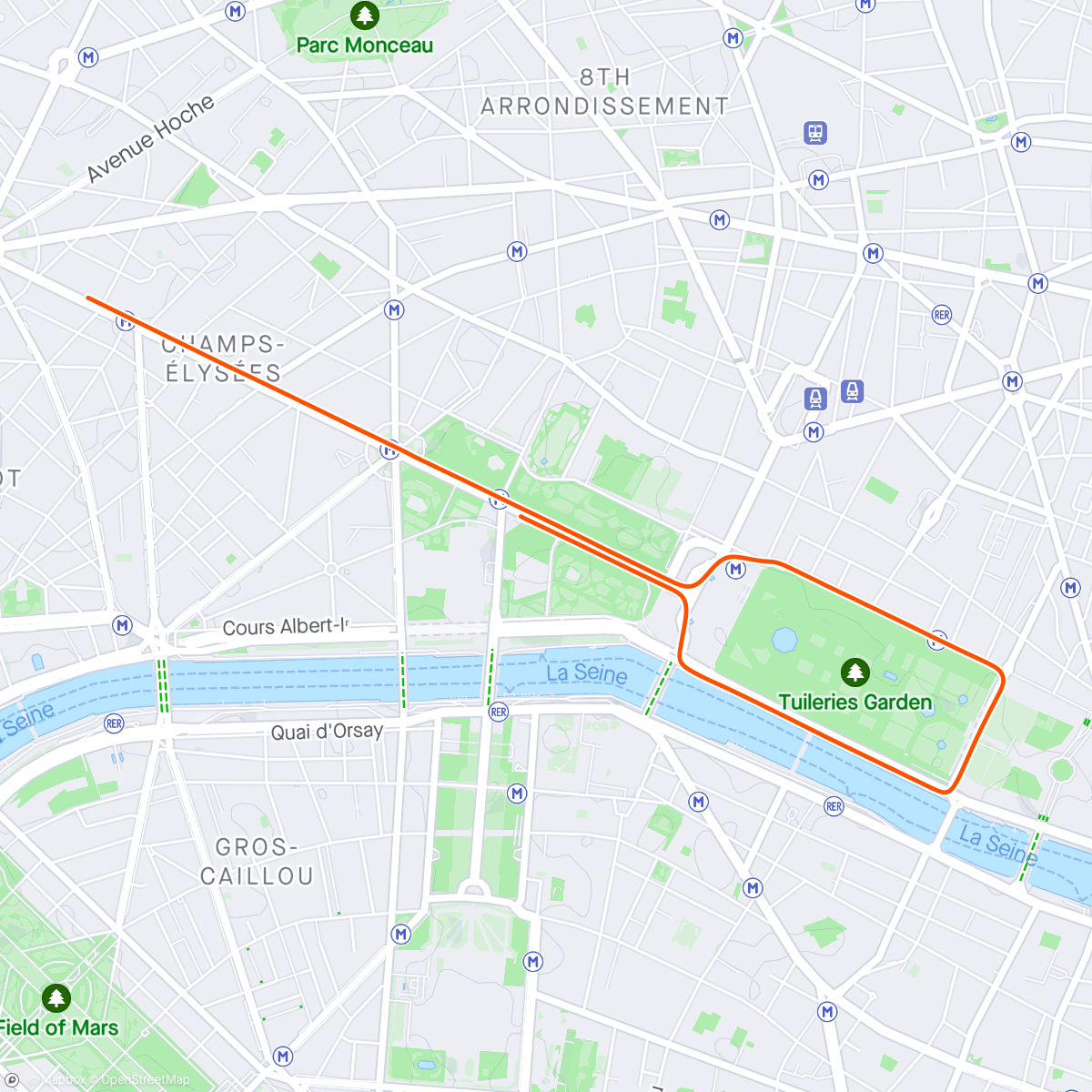 Kaart van de activiteit “Zwift - Champs-Élysées in Paris”