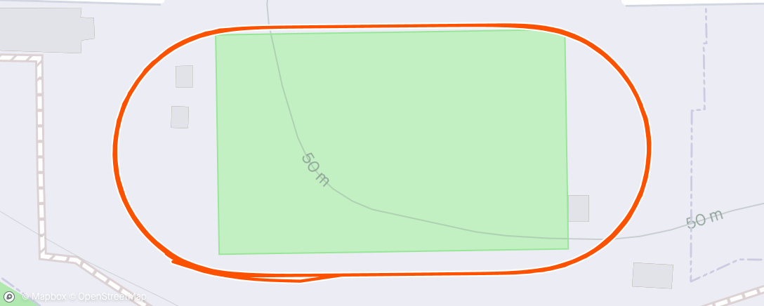 Map of the activity, Phoenix track. 7 x 800m