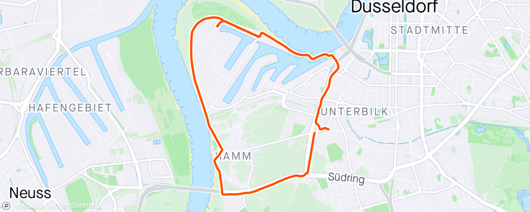 Map of the activity, 10x600m gekoppelt @3:10pace
