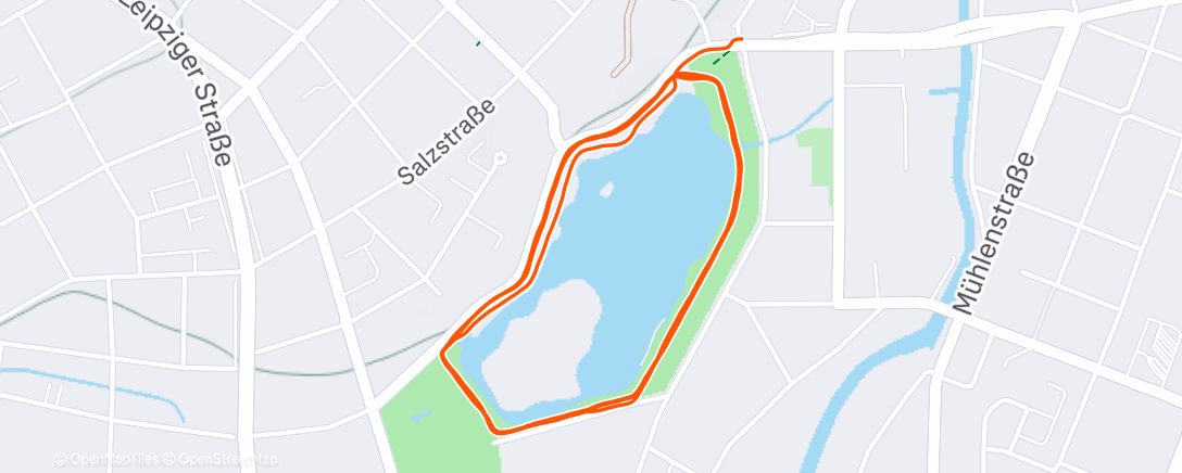 Map of the activity, Afternoon Run