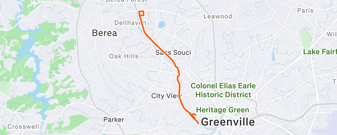 Карта физической активности (Evening Run)