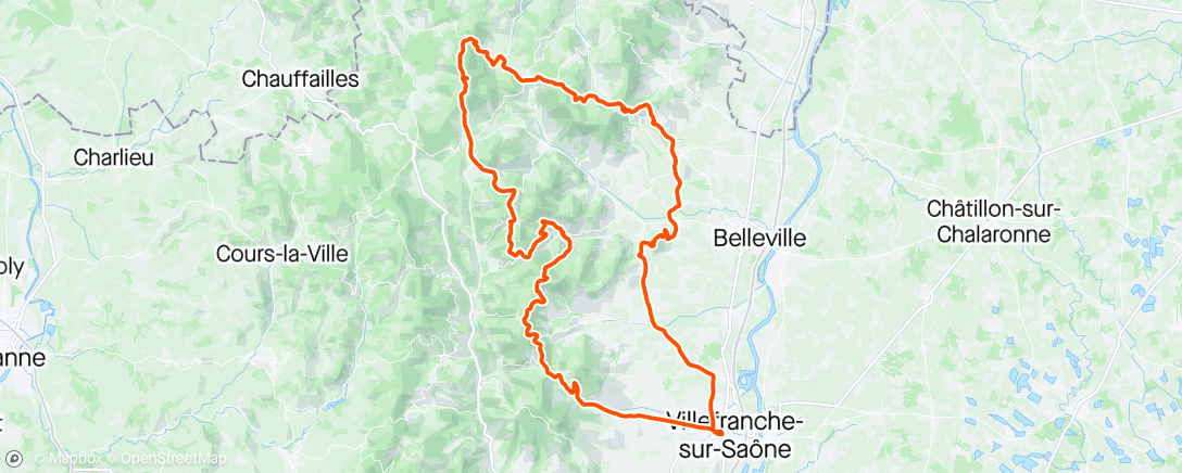Map of the activity, Endurance avec les gaziers