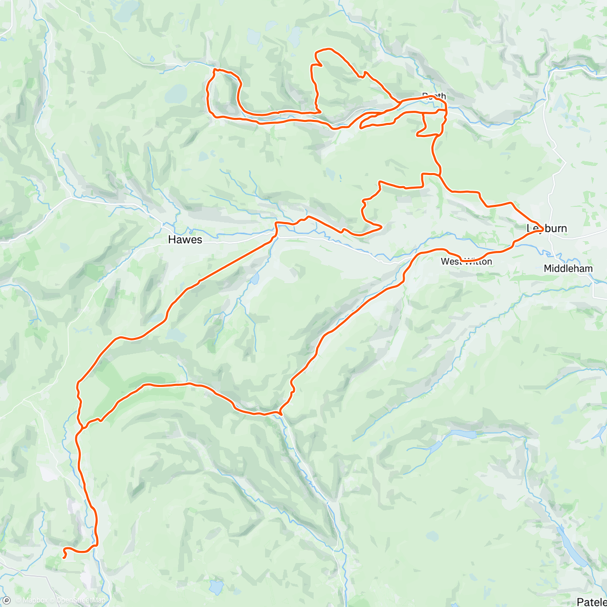 Map of the activity, Around the Dales with Valerio