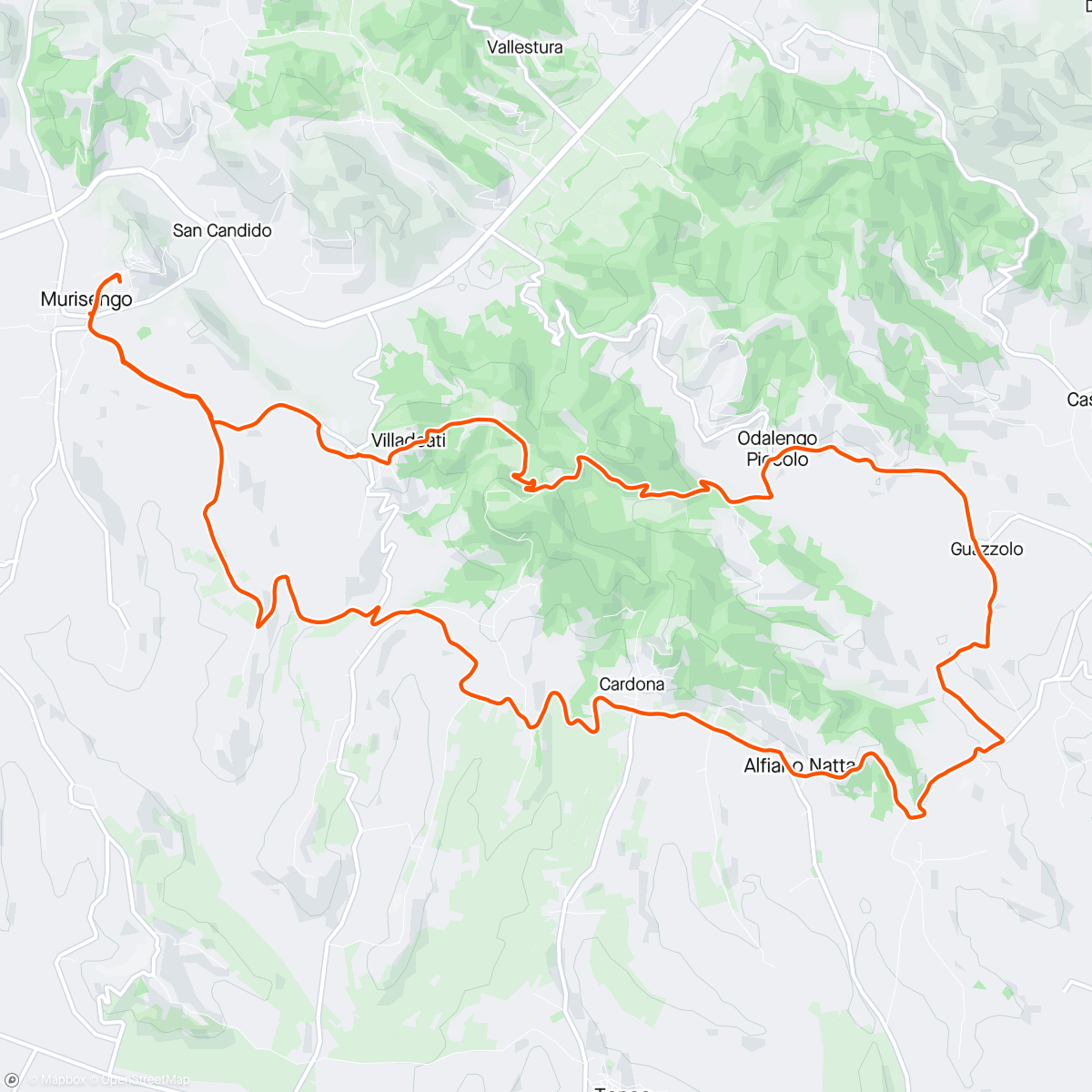 Map of the activity, Il Monviso……