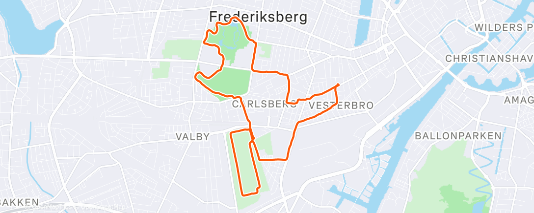 Карта физической активности (Afternoon Run)