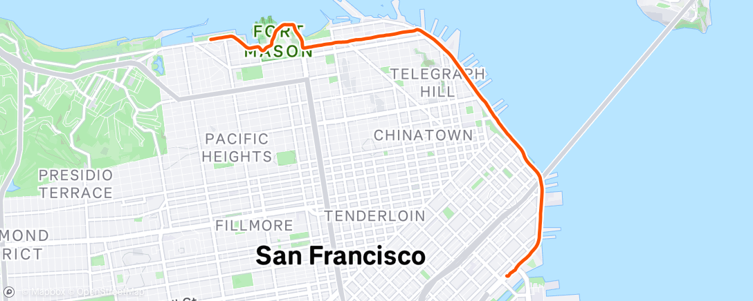 Map of the activity, Evening Ride