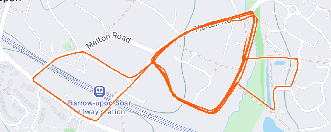 Map of the activity, Afternoon Run