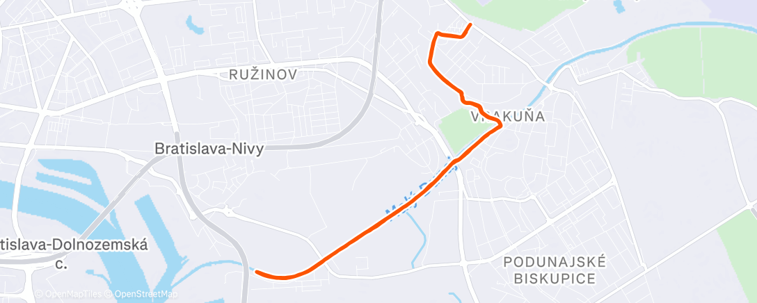 Карта физической активности (Evening Run)
