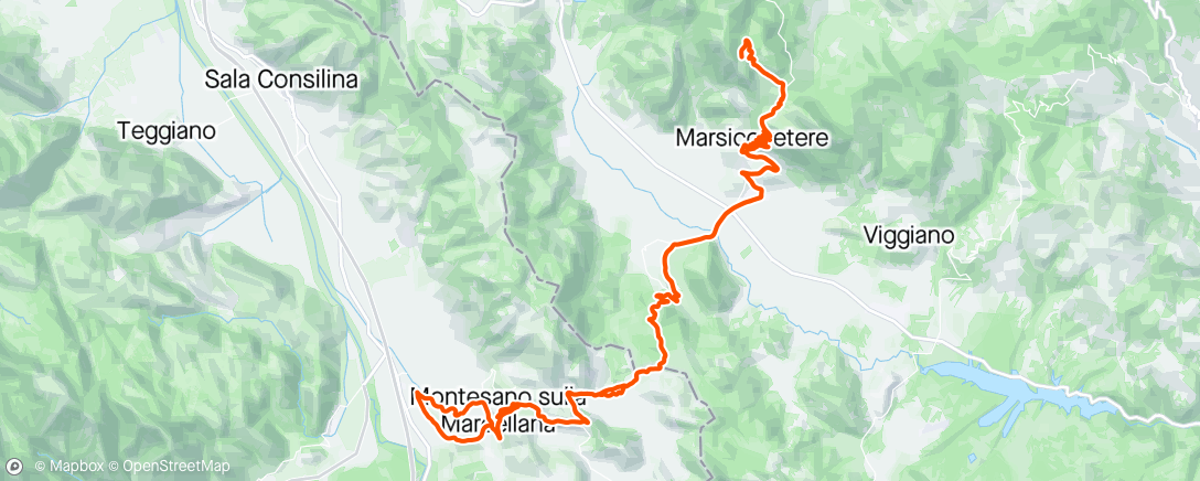 Map of the activity, Monte Volturino