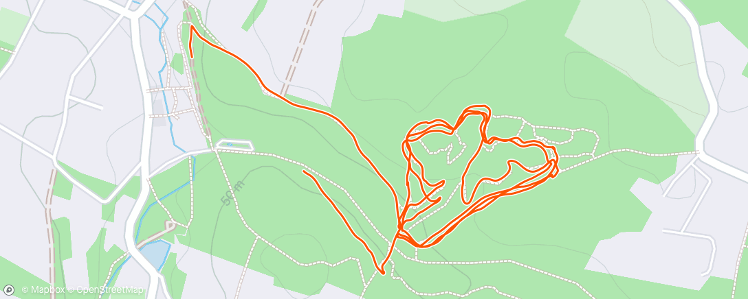 Map of the activity, Cani-cross avec sally