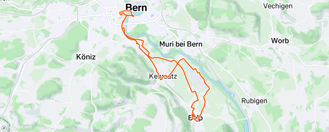 Map of the activity, Lauf am Morgen