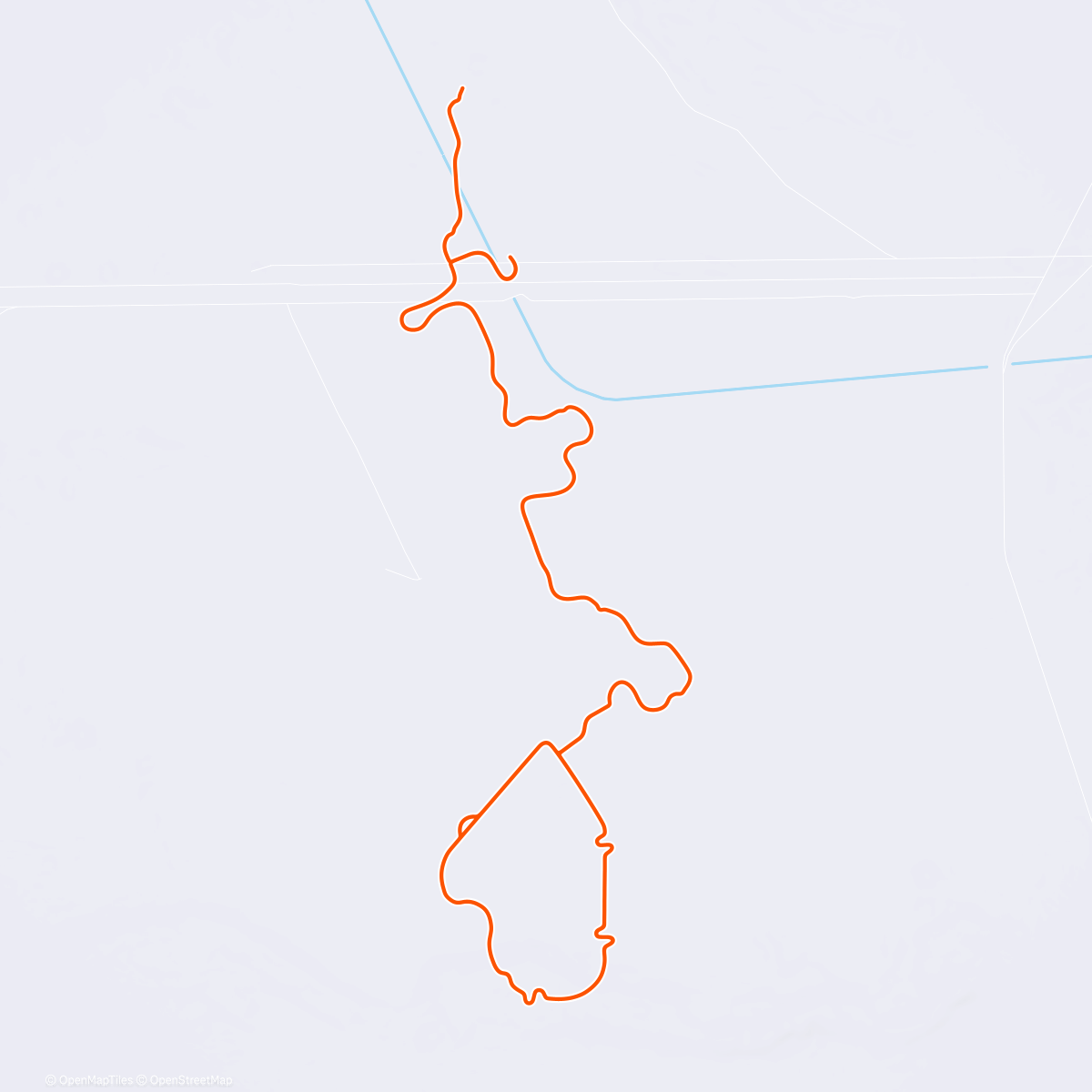 Map of the activity, MyWhoosh - 5 x 1 min. Kraft
