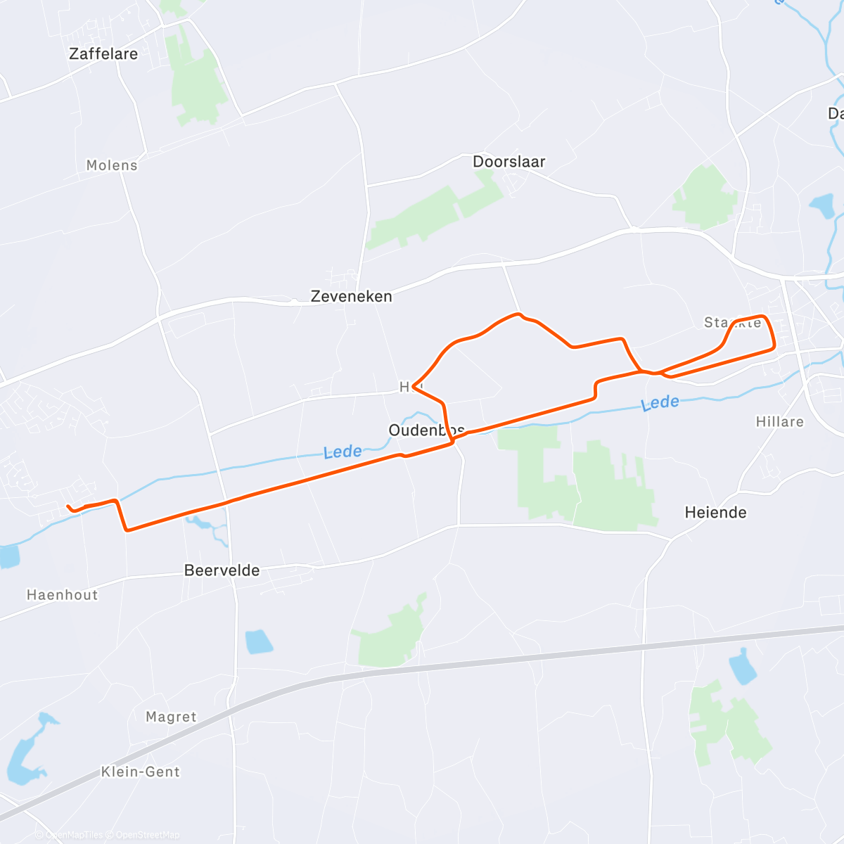 Map of the activity, Elliptigo