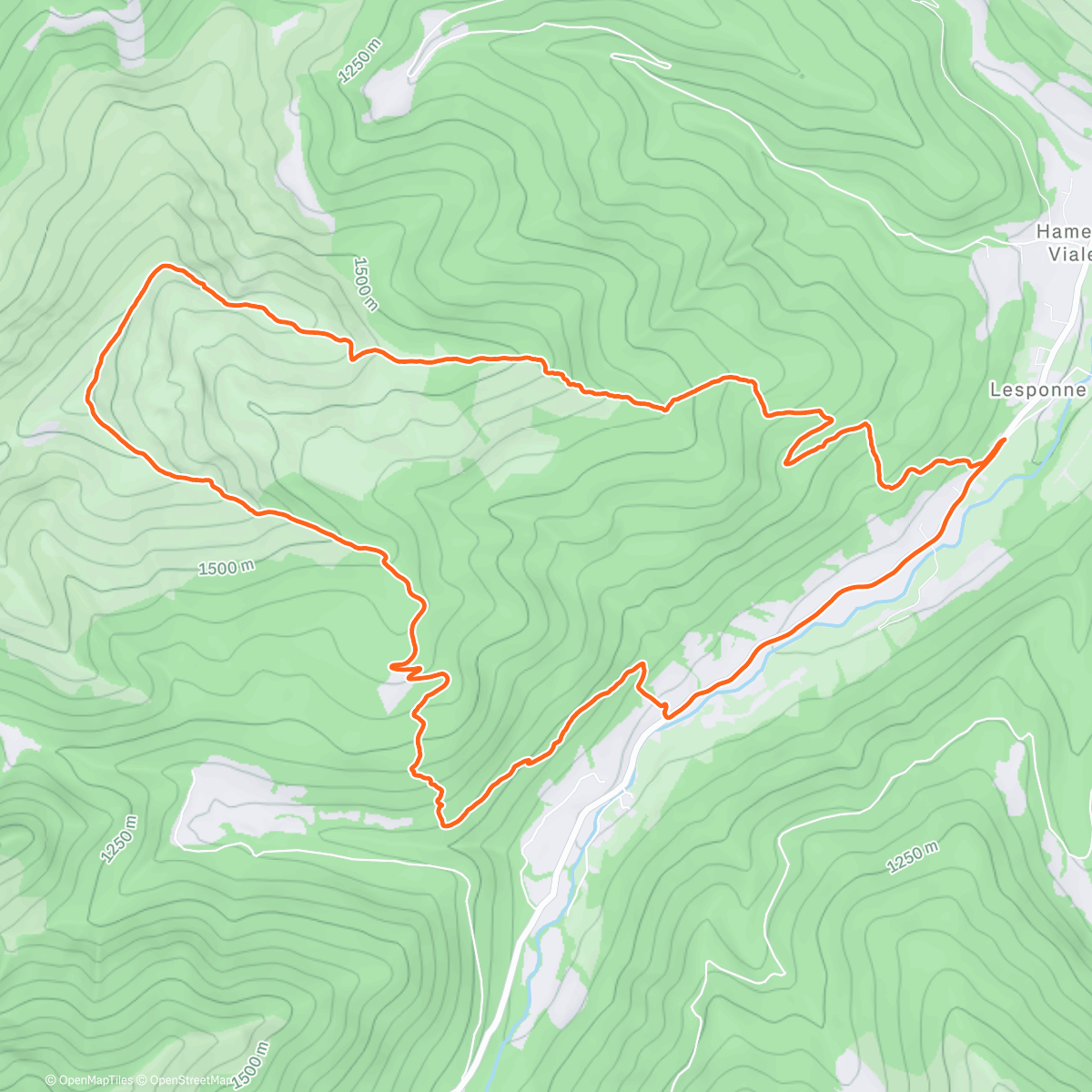 Map of the activity, Morning Trail Run