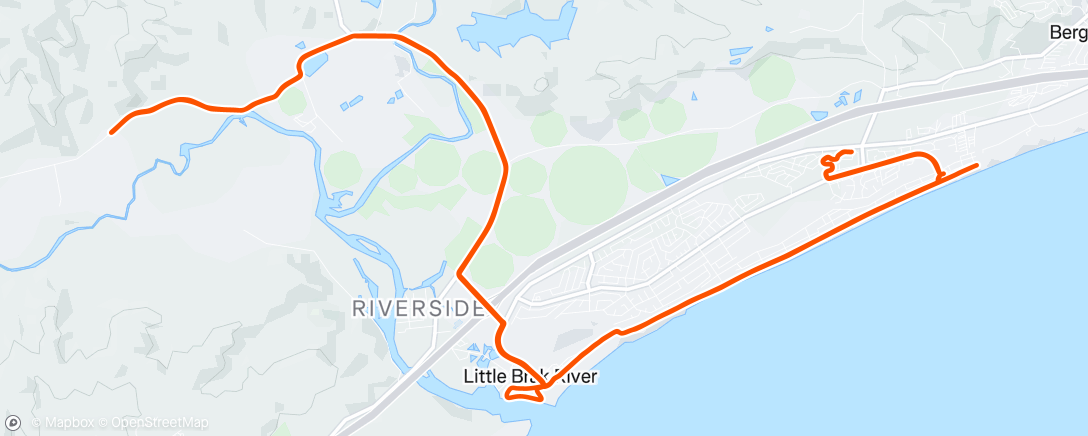 アクティビティ「Afternoon Mountain Bike Ride」の地図