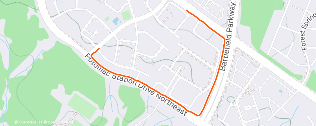 Map of the activity, Morning Walk