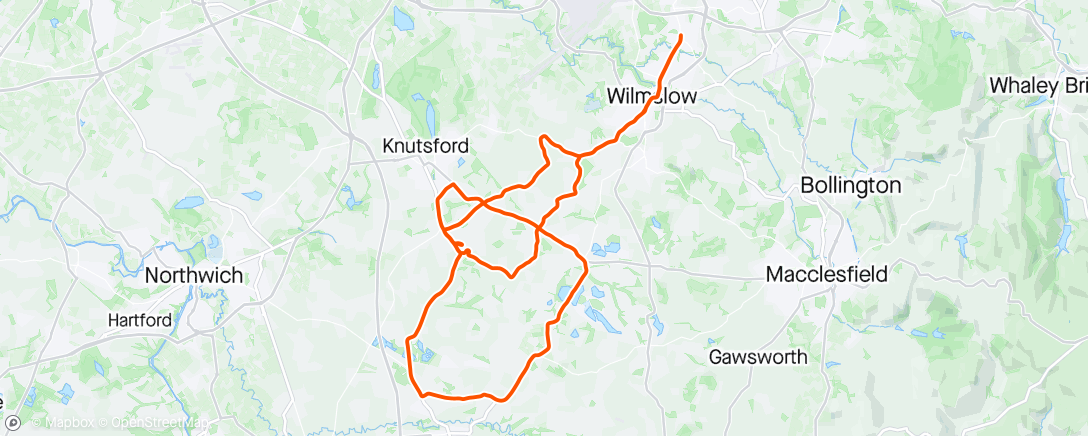 Map of the activity, CCC 15 Mile TT