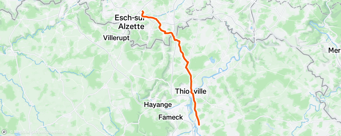Map of the activity, Sortie vélo le matin