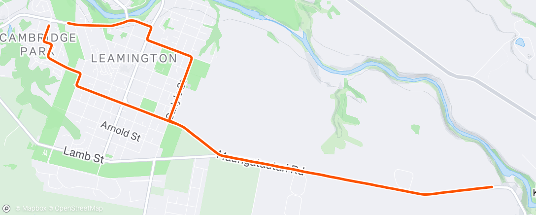 Map of the activity, Evening Ride