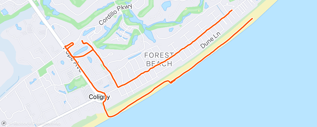 Map of the activity, Morning Ride