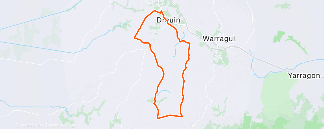 Map of the activity, Still better than riding indoors