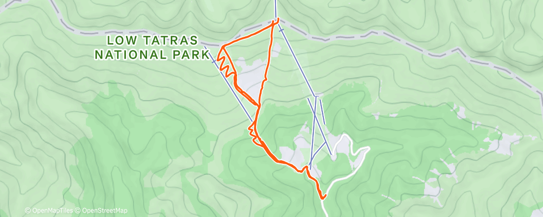 Map of the activity, Skimo Chopok