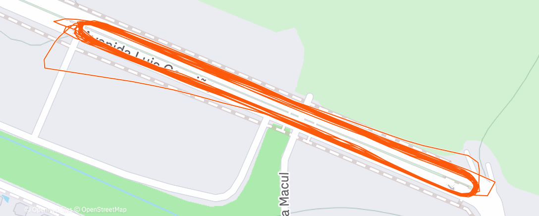 Map of the activity, Vuelta ciclista por la tarde