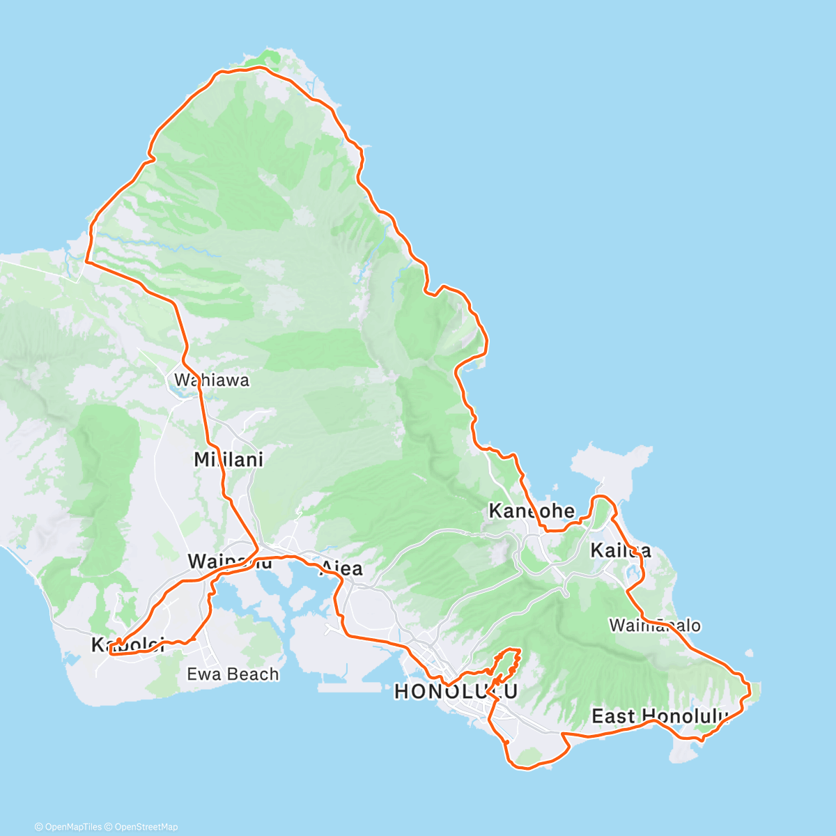 Map of the activity, oahu loop 🔄