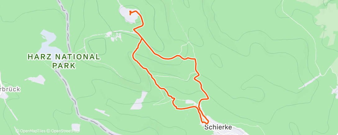 Map of the activity, Brockenwanderung ⛰️