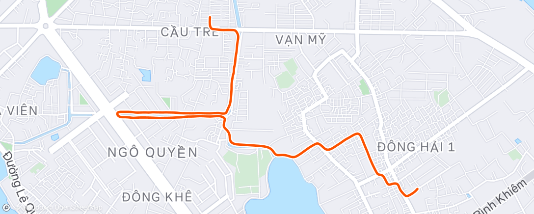 Map of the activity, Night Run