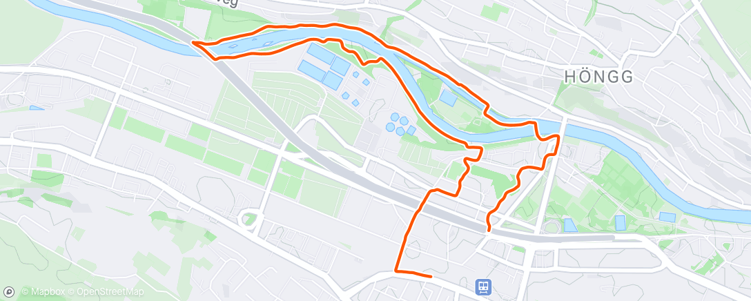 Map of the activity, Lunch Run